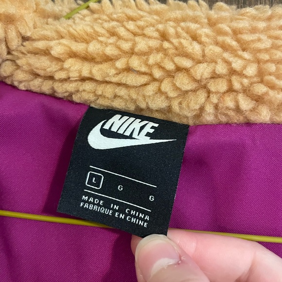 Nike Sherpa Jacket - Mustard and Pink - Picture 4 of 5